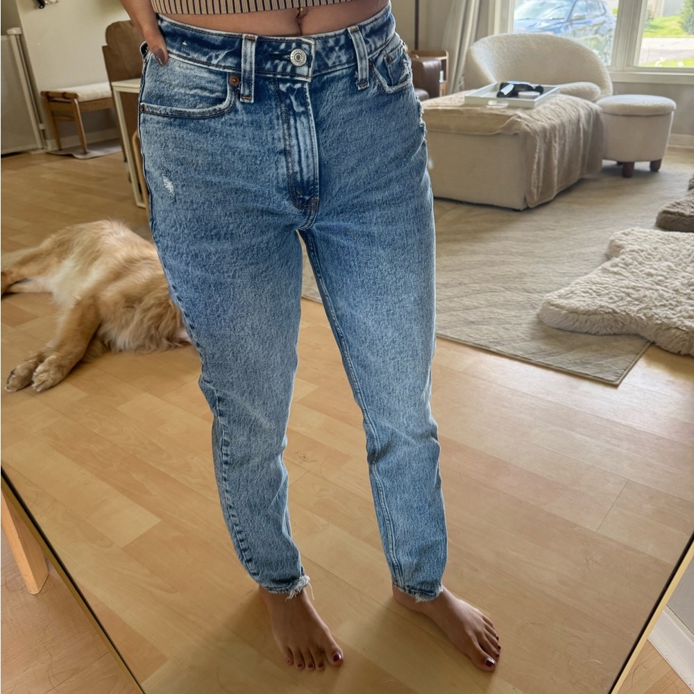 Abercrombie High Rise Mom Jean